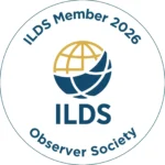 ILDS Member 2026 Observer Society badge featuring the International League of Dermatological Societies globe logo.